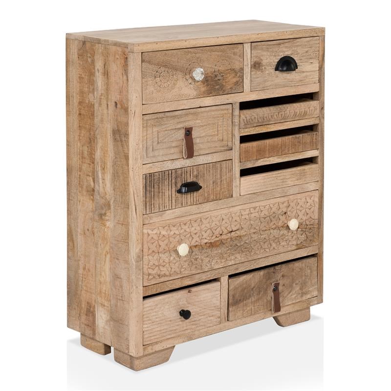 Furniture of America Druze Rustic Wood Multi-Storage Chest in Natural