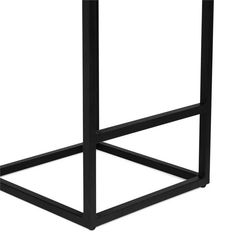 Furniture of America Druze Metal Square Barstool in Golden Brown and Black