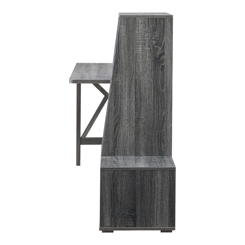 Furniture of America Axela Wood Multi-Storage Desk in Distressed Gray