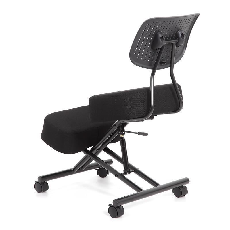 Furniture of America Popalo Metal Kneeling Chair with Wheels in Black
