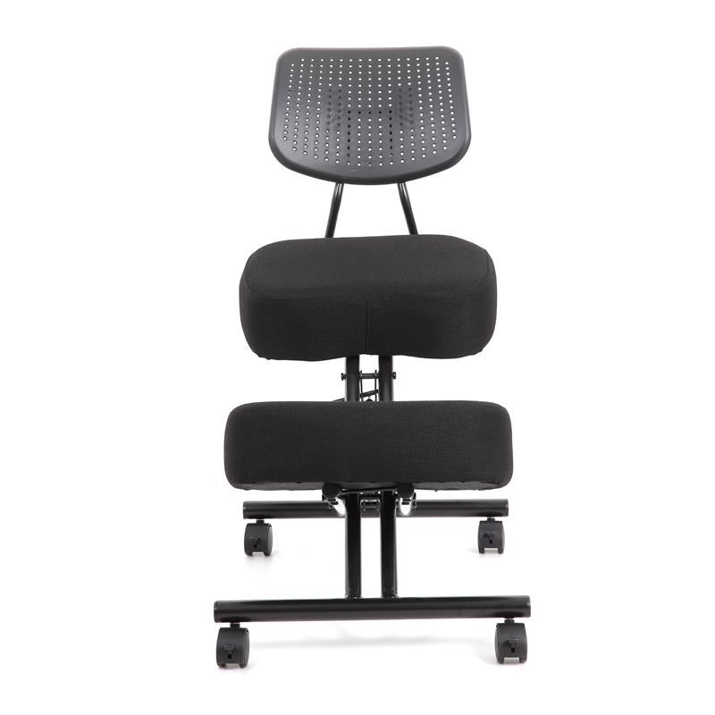 Furniture of America Popalo Metal Kneeling Chair with Wheels in Black