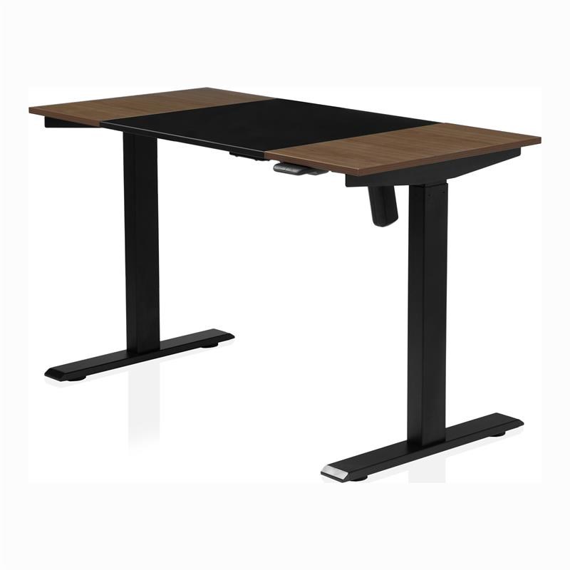 Furniture of America Tilah Modern Metal 2-Piece Desk and Chair Set in Black