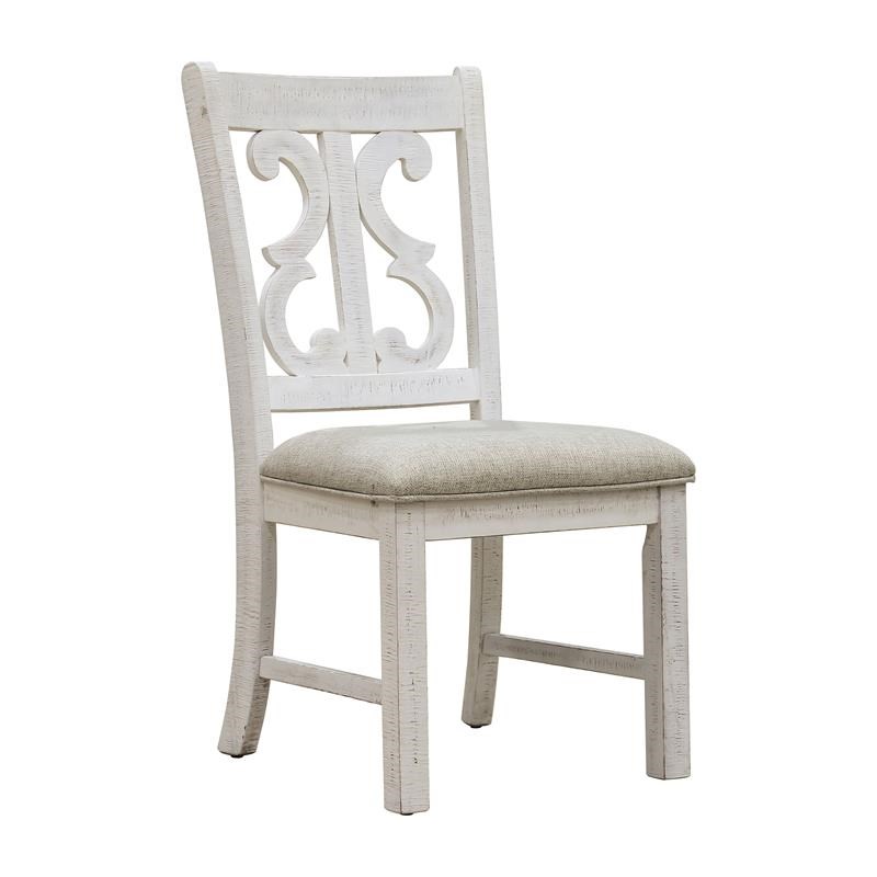 Furniture of America Muschamp Wood Dining Chair in Antique White Set of 4