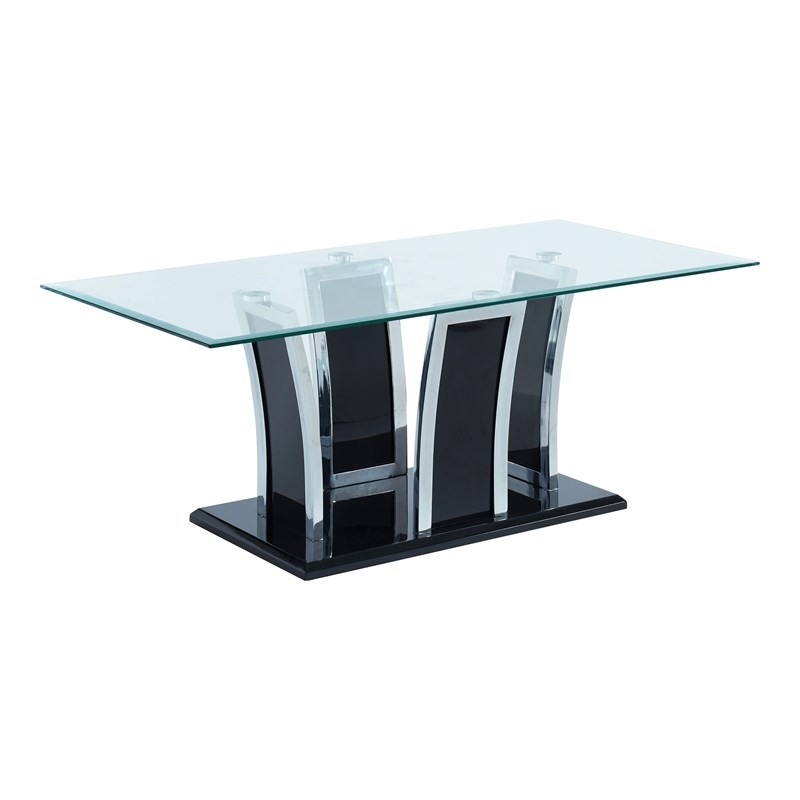 Furniture of America Manhattan Metal 3-Piece Coffee Table Set in Black