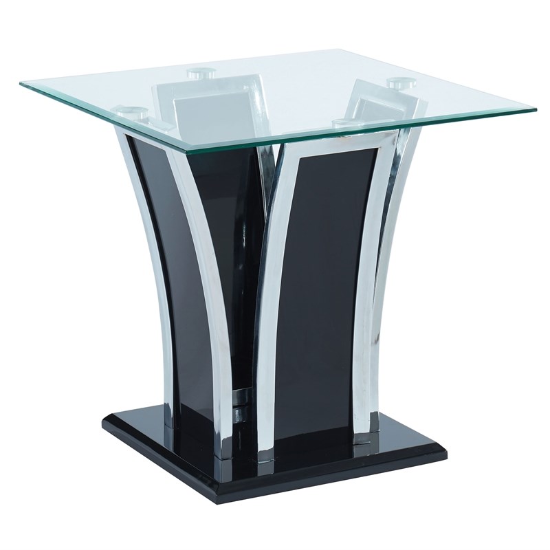 Furniture of America Manhattan Metal 3-Piece Coffee Table Set in Black