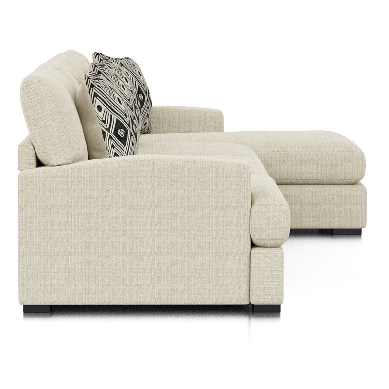 Furniture of America Turnstein Chenille Right-hand Facing Sectional in Beige
