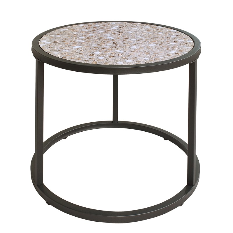 Furniture of America Jaydee Casual Metal 3-Piece Nesting Table Set in Gray