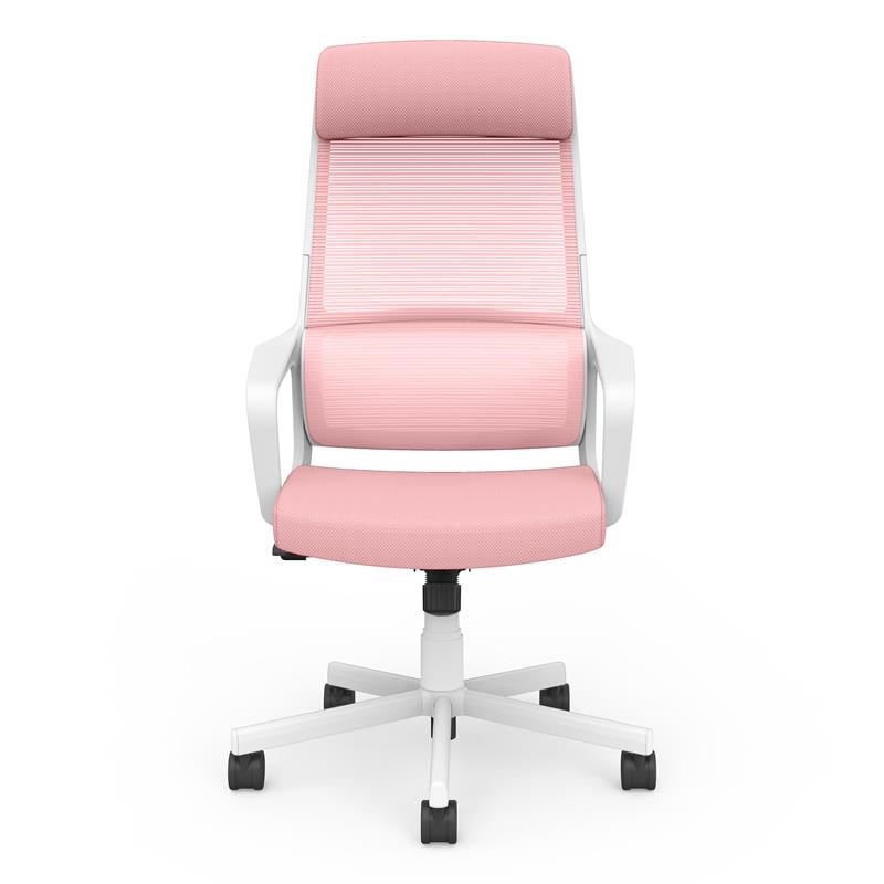 Tilah Modern 2-Piece Pink Metal Office Chair and Filing Cabinet Set