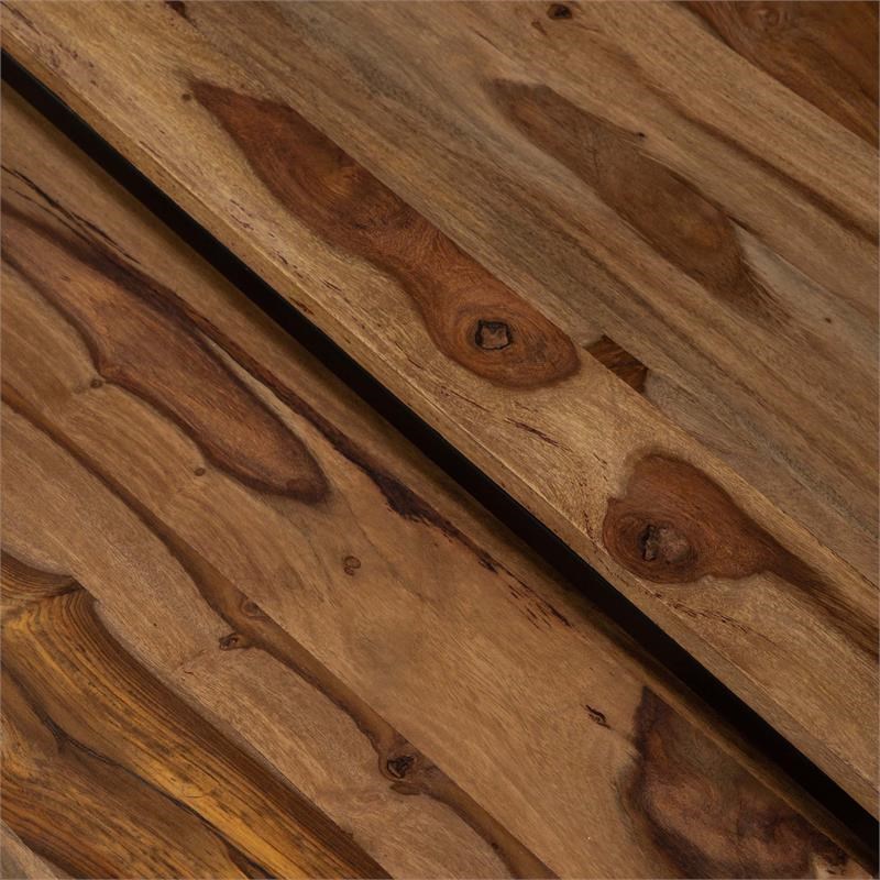 Furniture of America Druze Rustic Wood 2-Piece Coffee Table Set in Natural Oak