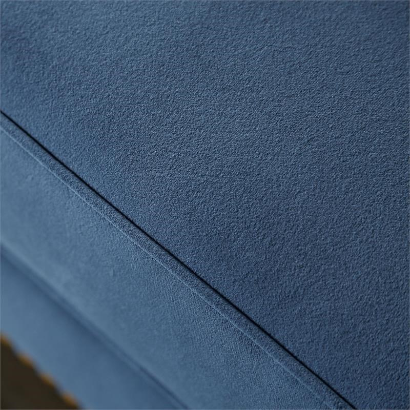 Furniture of America Tidi Transitional Fabric Tufted Sofa in Blue