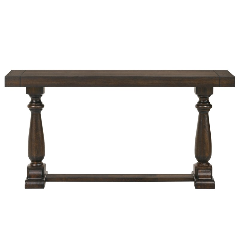 Furniture of America Fieldz 59-Inch Dark Brown Walnut Wood Finish Console Table