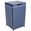 Furniture of America Azur Outdoor Aluminum & Wicker Trash Can in Navy