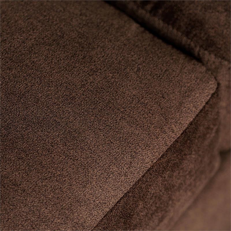 Furniture of America Ixias Contemporary Chenille Upholstered Loveseat in Brown