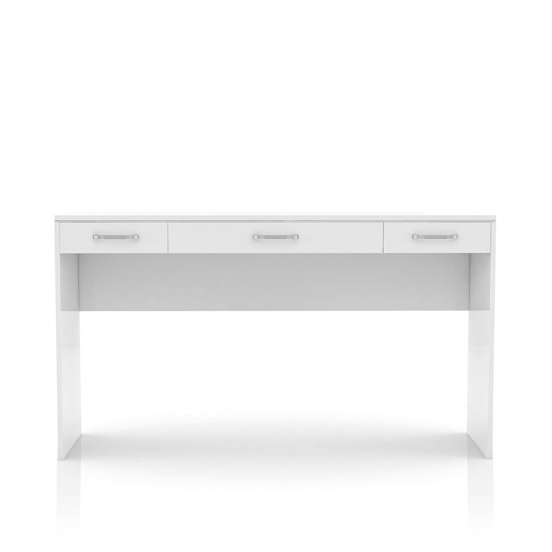 Furniture of America Olive White Wood 3 Drawer Vanity Table Desk