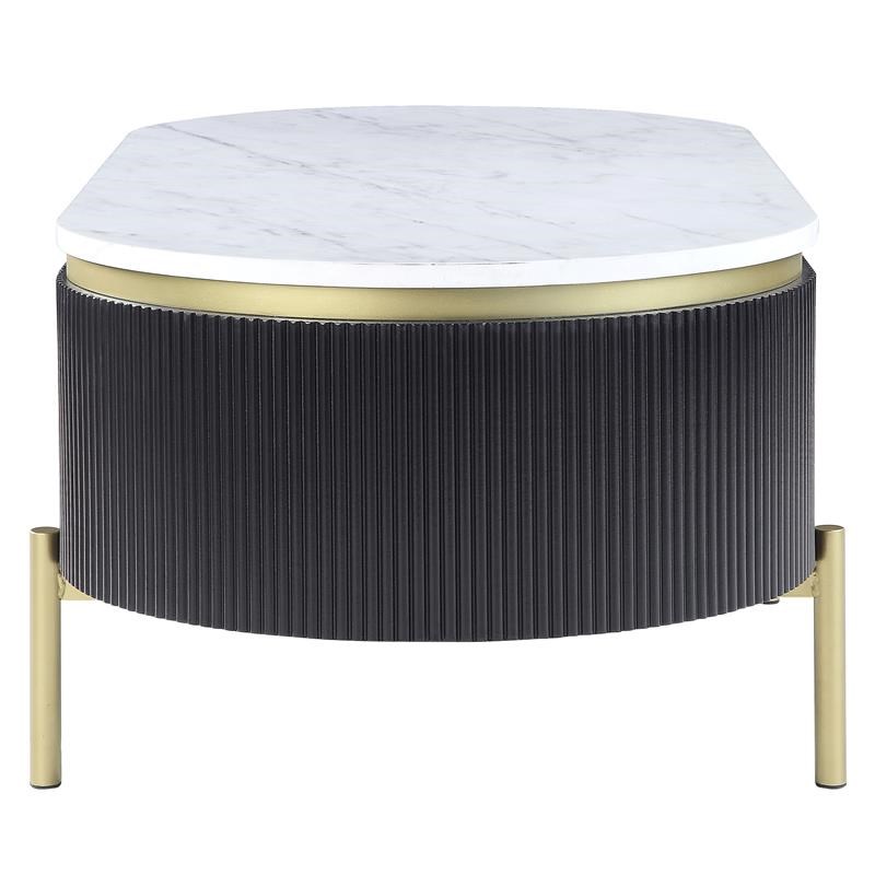Furniture of America Timi Glam Wood 2-Piece Coffee Table Set in Dark Walnut