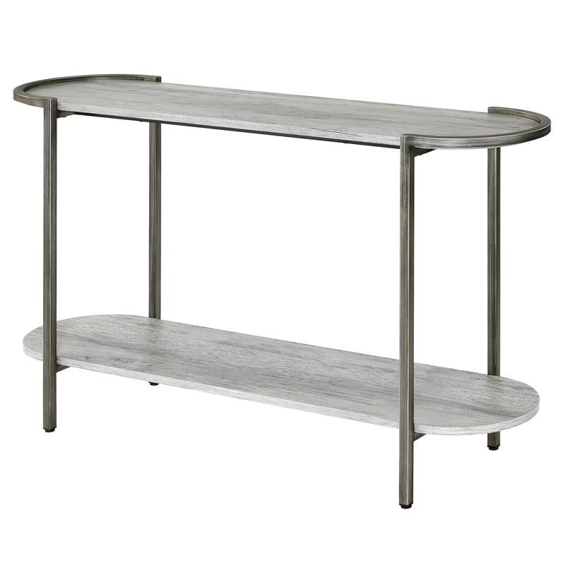 Furniture of America Mordicai Metal 3-Piece Coffee Table Set in Light Gray