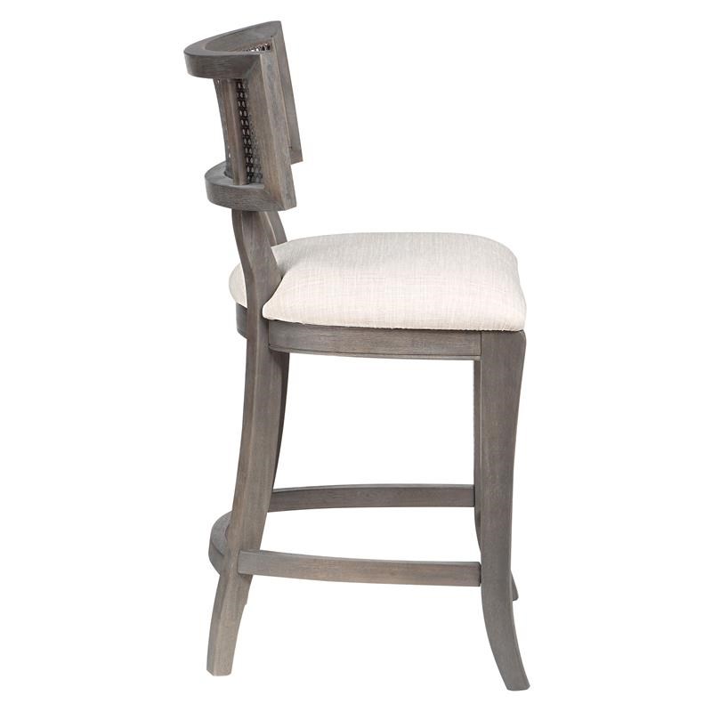 Furniture of America Averill Wood Padded Counter Height Chair in Gray Wash