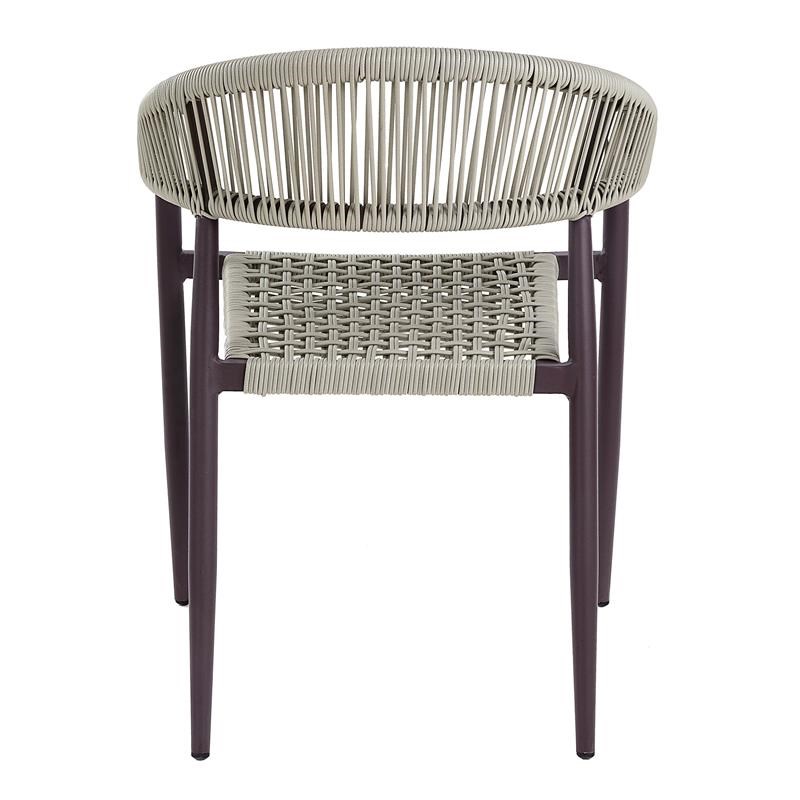 Furniture of America Clark Aluminum Patio Dining Chair in Dark Brown (Set of 2)