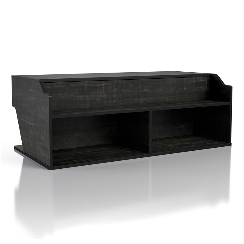 Furniture of America Birch Wood Lift-Top Coffee Table in Black