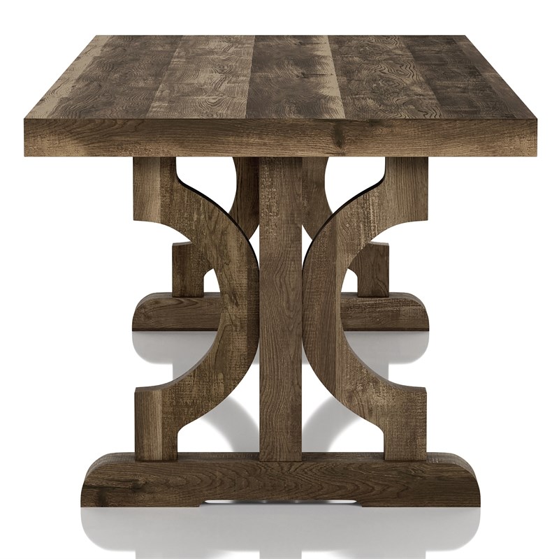 Furniture of America Birch Farmhouse Wood Coffee Table in Reclaimed Oak