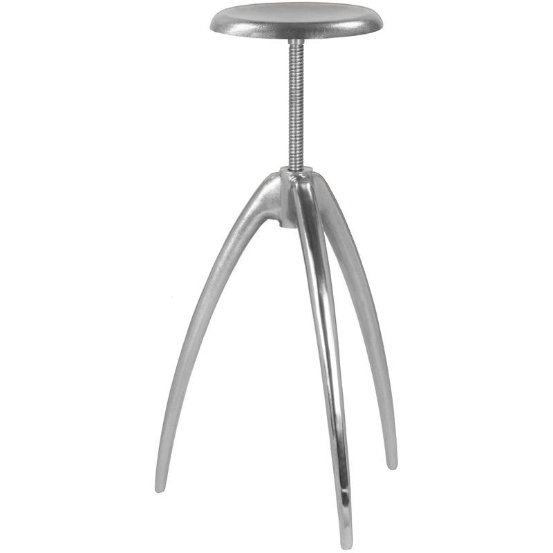 Trent Home Contemporary Silver Aluminum Counter and Bar Stool