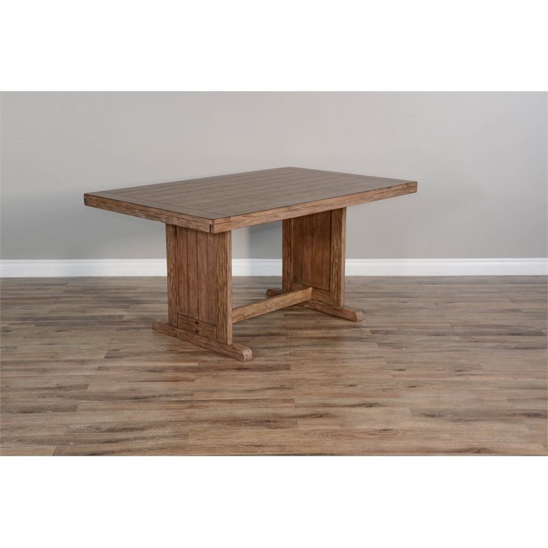 Sunny Designs Doe Valley Farmhouse Wood Breakfast Nook Set in Taupe Brown