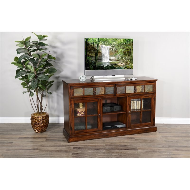 Sunny Designs Santa Fe Wood TV Console for TVs up to 65
