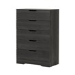 South Shore Holland 5 Drawer Chest in Gray Oak
