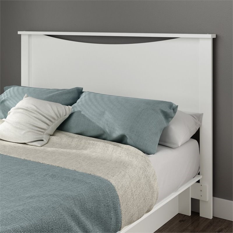 South Shore Gramercy Full Queen Panel Headboard in Pure White