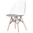 South Shore Annexe Eiffel Style Dining Side Chair in Clear and Gray