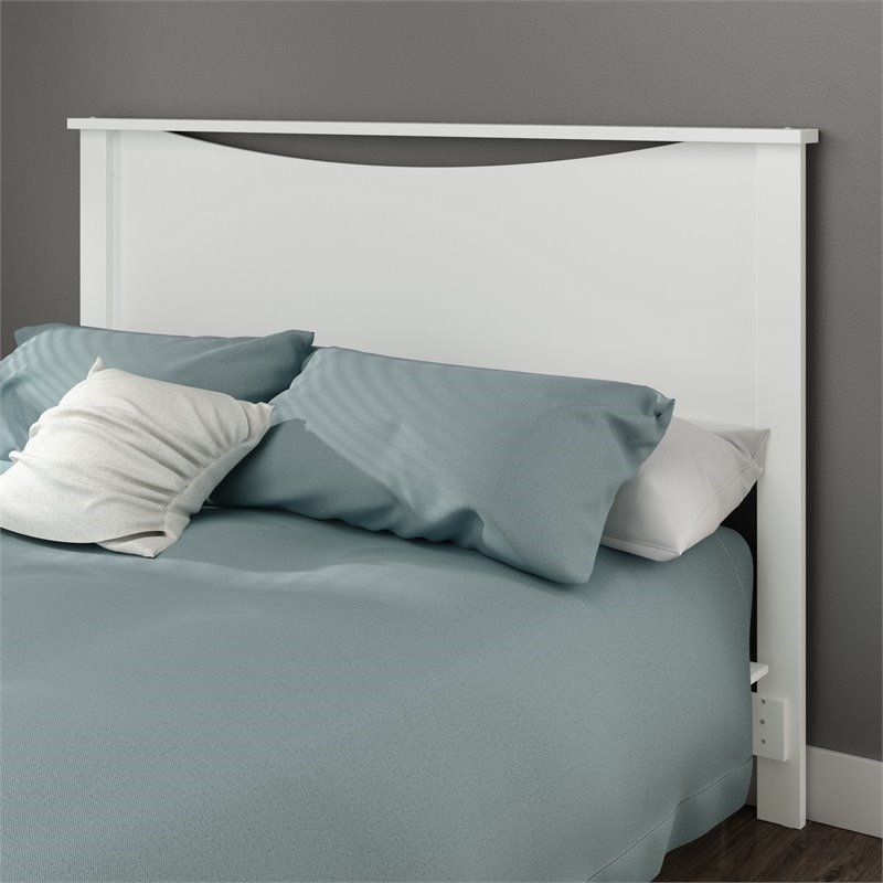 South Shore Step One Full Queen Headboard in Pure White