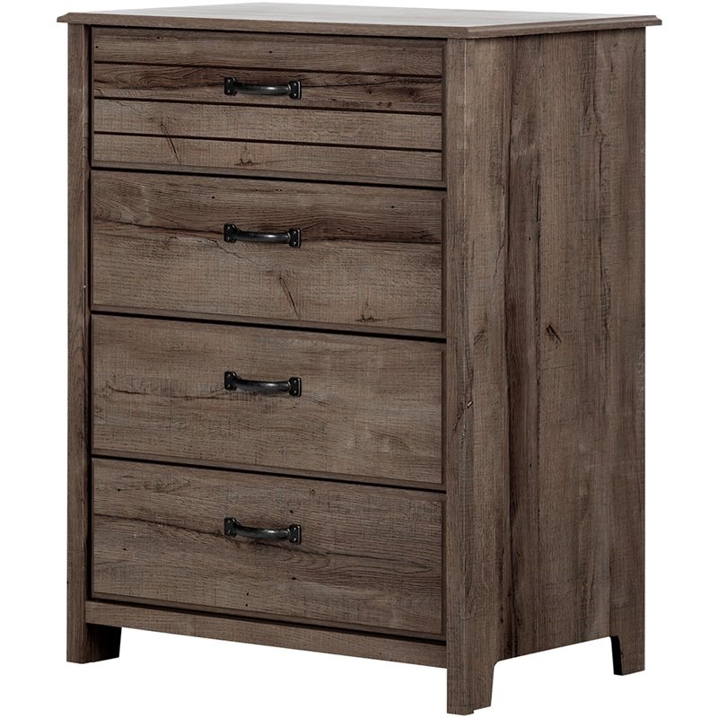 South Shore Ulysses 4 Drawer Chest In Fall Oak 11909