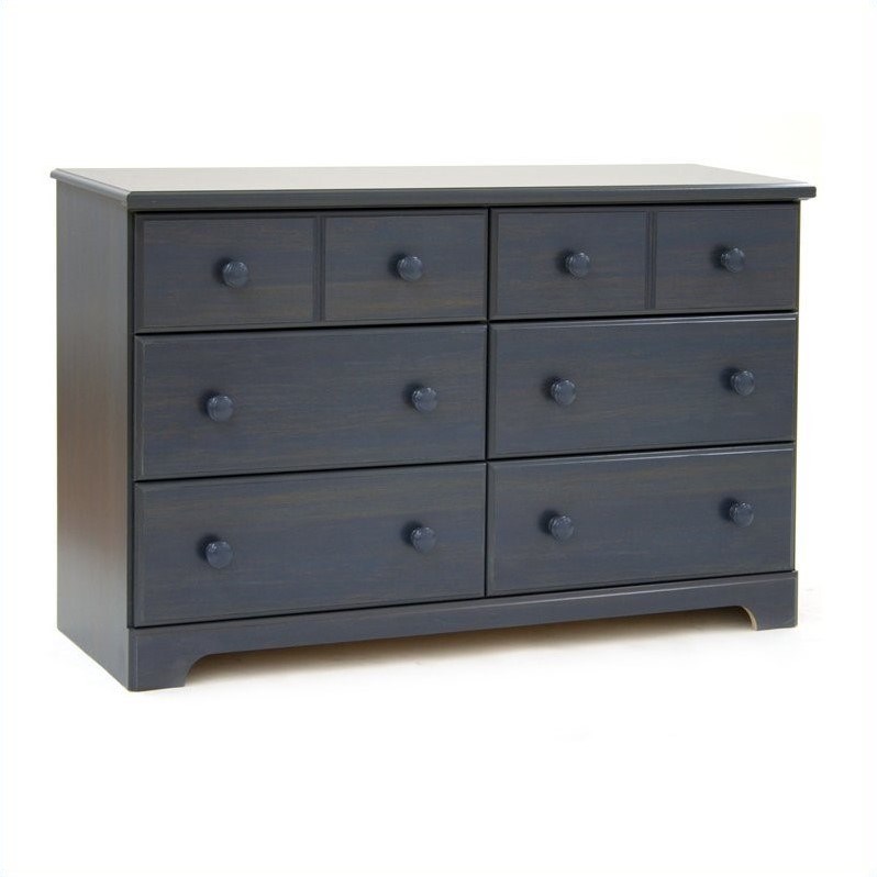 South Shore Summer Breeze Antique Blue Kids Twin Wood Captain S Bed 4 Piece Bedroom Set 3294080 4pkg