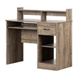 Axess Desk with Keyboard Tray-Weathered Oak-South Shore