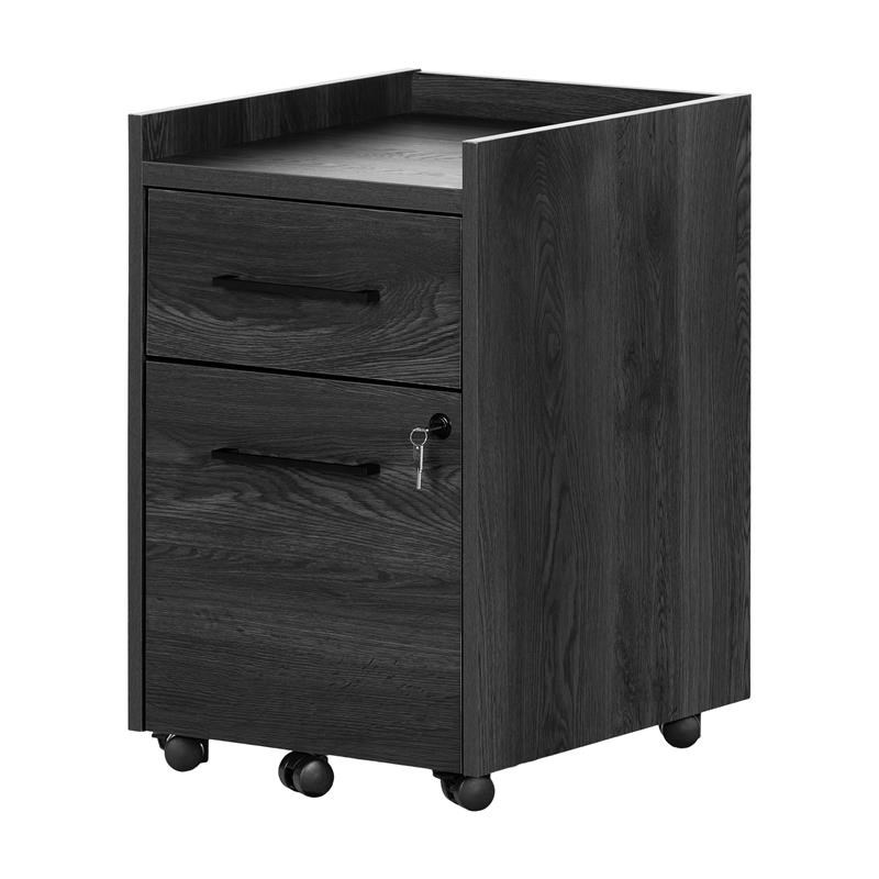 Kozack 2-Drawer Mobile File Cabinet-Gray Oak-South Shore Furniture ...