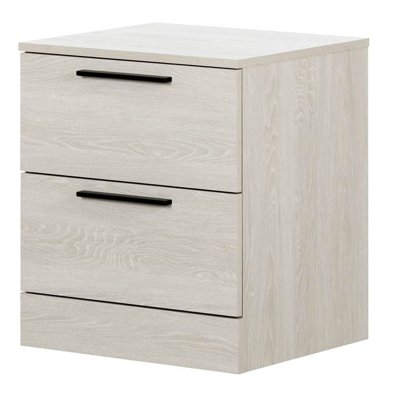 Step One Essential 2-Drawer Nightstand -Winter Oak-South Shore