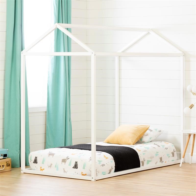 Sweedi House Bed-White-South Shore