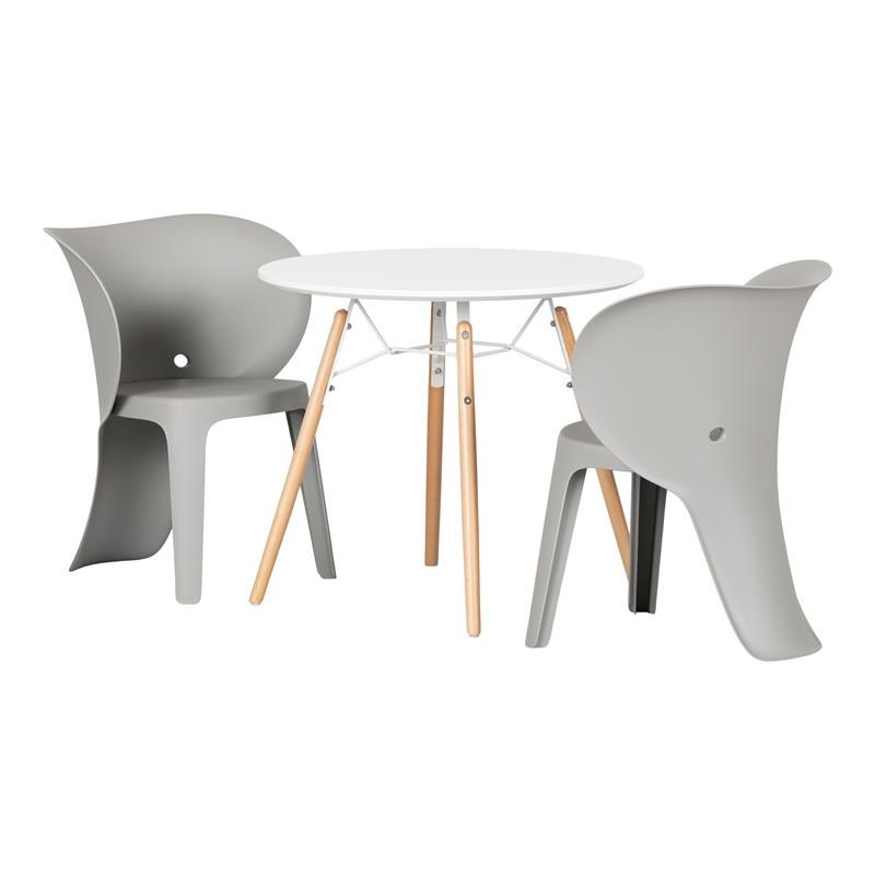 Sweedi Kids table and chairs set-Elephant Gray-South Shore
