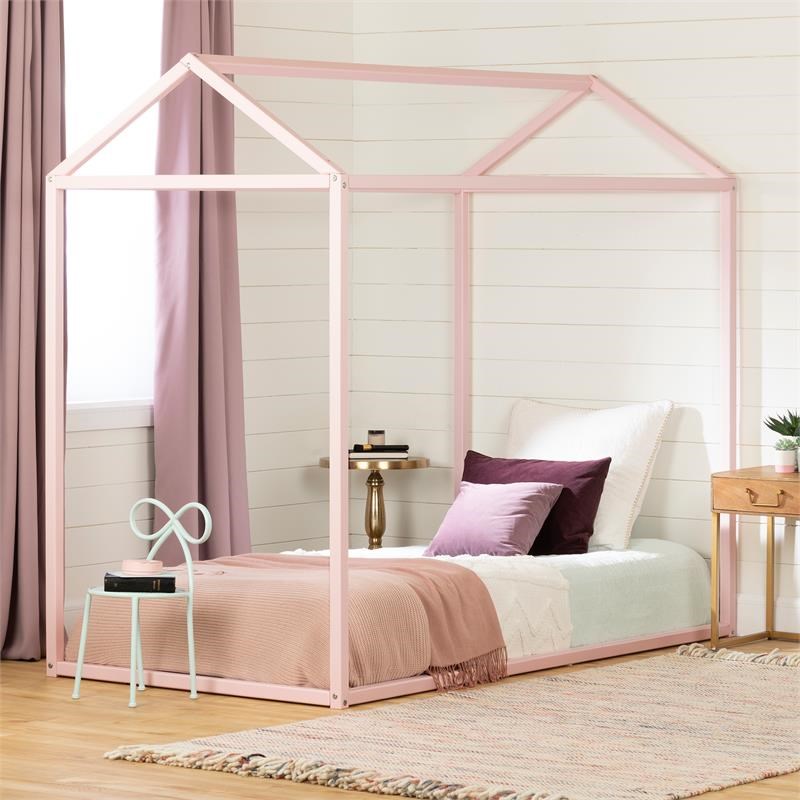 Sweedi House Bed-Pink-South Shore