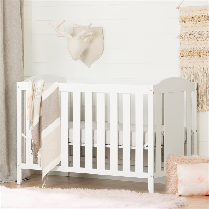 South Shore Angel 3 in 1 Crib Chest and Changing Table Set in Pure White