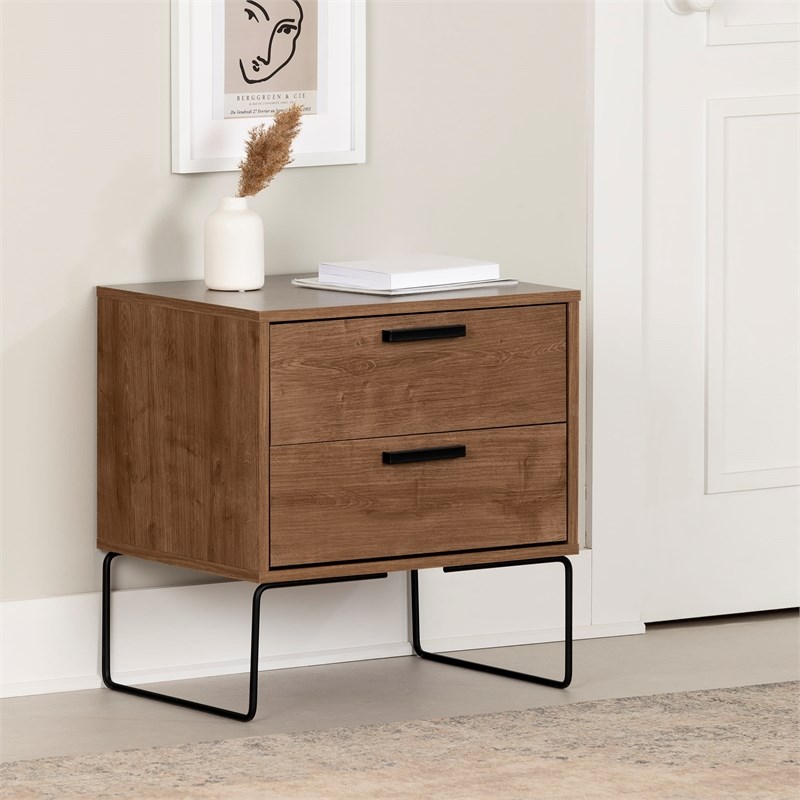 South Shore Vito collection End table Dark Wood