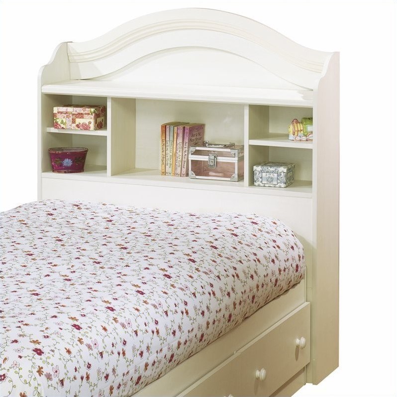 South Shore Summer Breeze Twin Bookcase Headboard and Storage Bed in