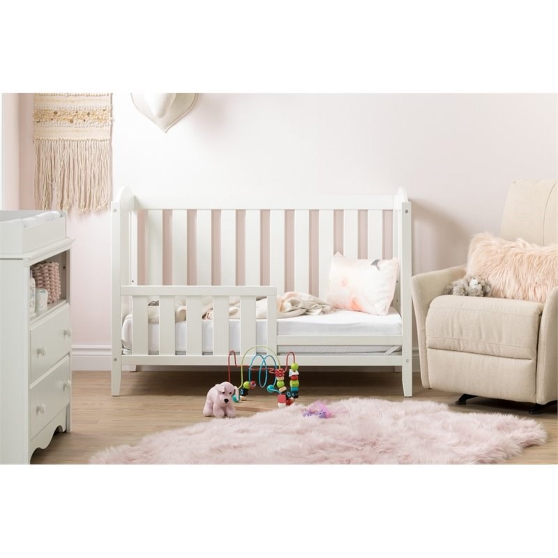 South Shore Angel Crib and Toddlers Bed in Pure White