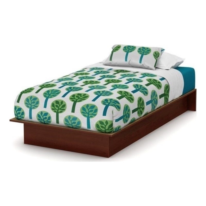 South Shore Libra Twin Platform Bed in Royal Cherry
