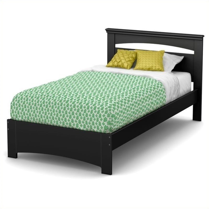 South Shore Libra 39'' Twin Bed in Pure Black