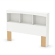 South Shore Maddox Full Bookcase Headboard in Pure White