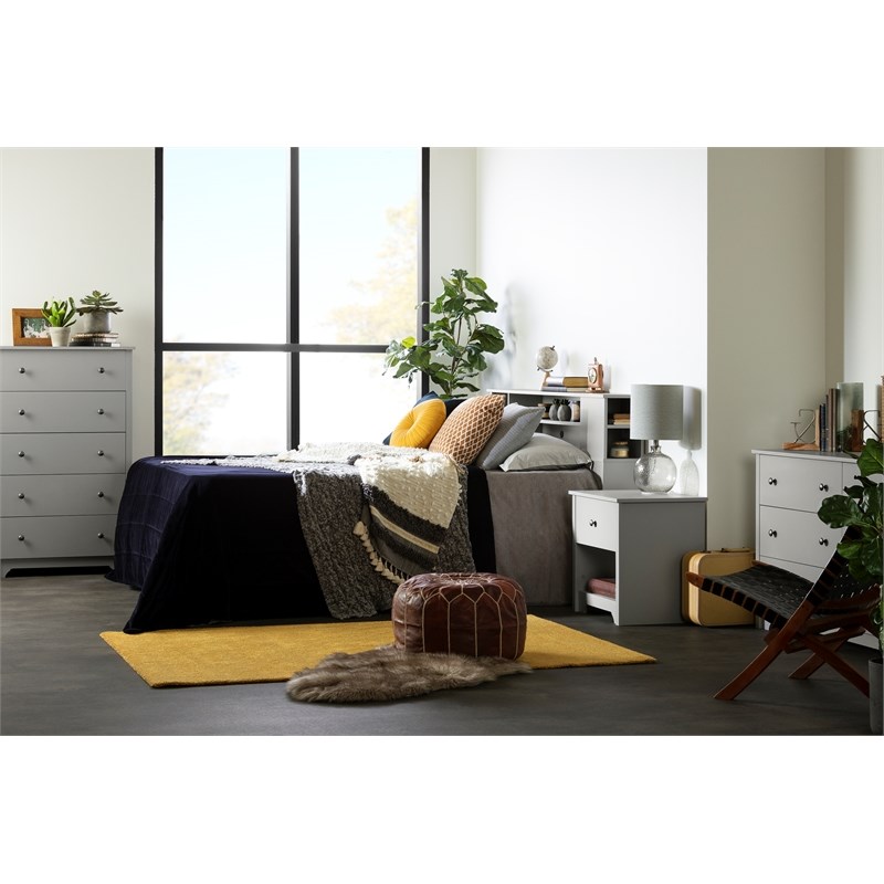 South Shore Vito 6-Drawer Double Dresser in Soft Gray