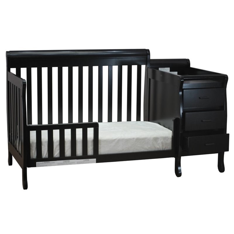 Athena Kimberly 3 in 1 Convertible Crib in Black
