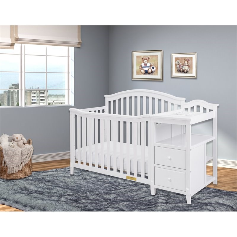 AFG Baby Furniture Athena Kali 4-in-1 Crib and Changer in White ...