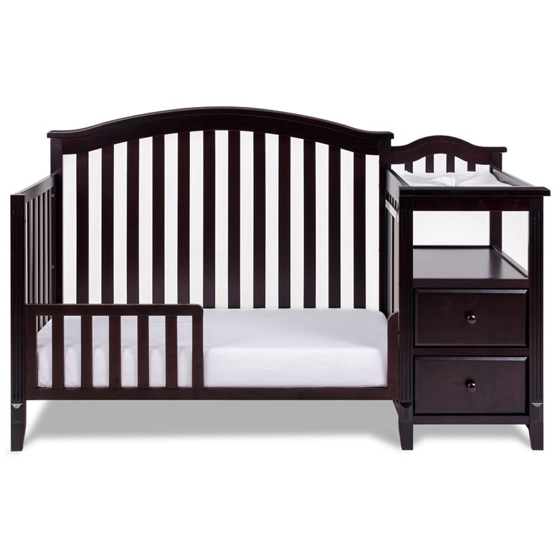 AFG Baby Furniture Athena Kali 4-in-1 Crib and Changer in Espresso